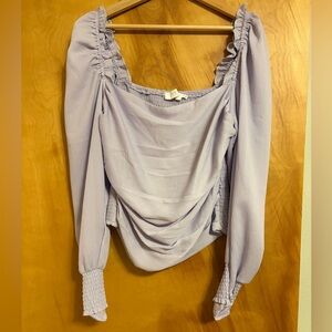 Astr Lavender Off the Shoulder Top